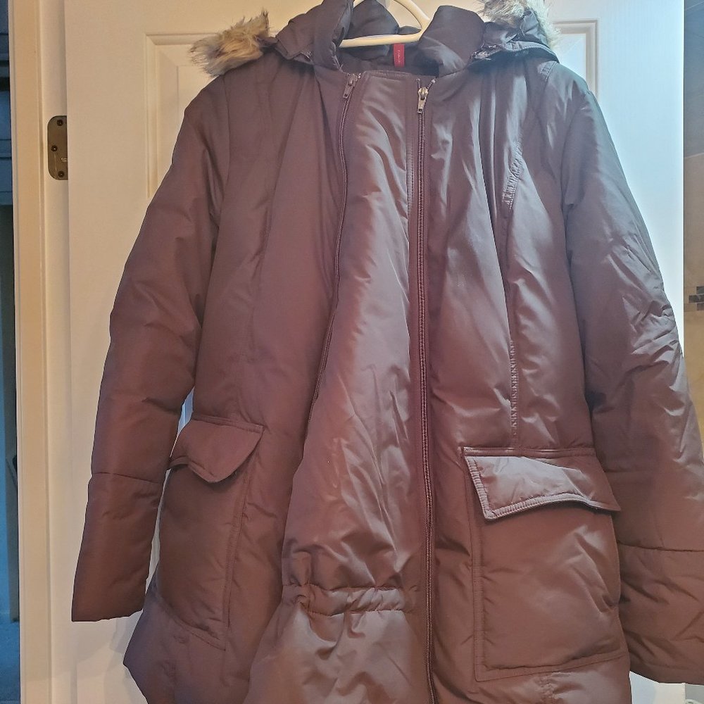 Maternity down coat M coat brown